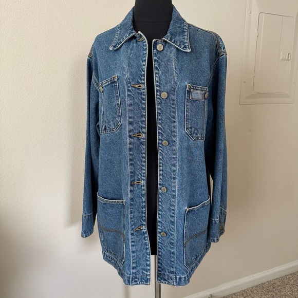 Ralph Lauren Lauren Jeans Co Women’s Denim Chore Barn Trucker Jean Jacket - Picture 1 of 9